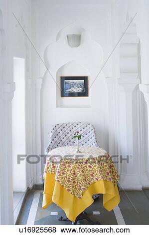 Stock Photo - Chair and a table in a restaurant. Fotosearch