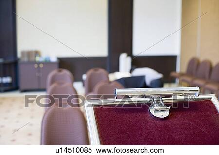 Stock Photography - Close-up of a lectern in a board room. Fotosearch