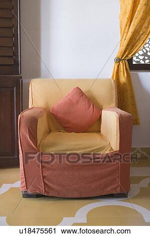Cushion in an armchair View Large Photo Image Stock Image - Cushion in an armchair. Fotosearch