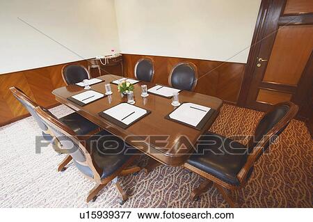 Stock Photo - Interiors of an empty conference room. Fotosearch