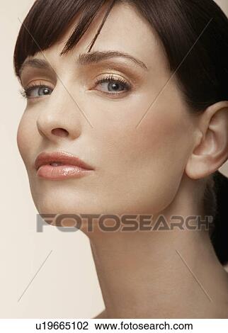 Mid adult woman (portrait) View Large Photo Image Stock Image - Mid adult woman (portrait). Fotosearch