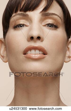 Mid adult woman (portrait) View Large Photo Image Stock Image - Mid adult woman (portrait). Fotosearch