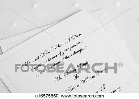 Wedding invitations (close-up) View Large Photo Image Stock Image - Wedding invitations (close-up). Fotosearch