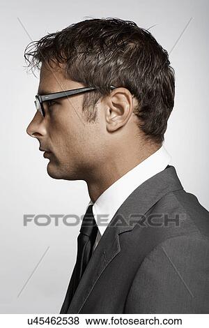 Profile of businessman View Large Photo Image Stock Photo - Profile of businessman. Fotosearch