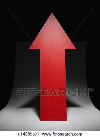 Stock Photo - Red Arrow Pointing Upwards. Fotosearch