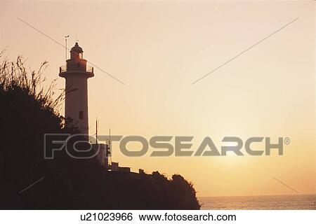 A Lighthouse In A Twilight View Large Photo Image Stock Photograph - A Lighthouse In A Twilight. Fotosearch