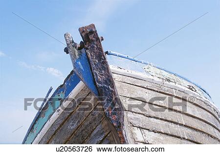 Stock Photograph - Old boat against sky. Fotosearch