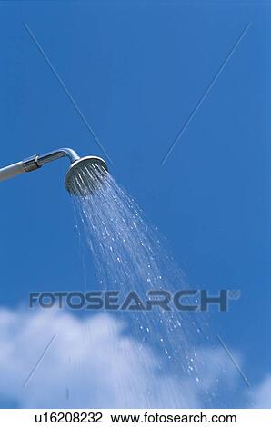 Stock Image - Outside Shower. Fotosearch