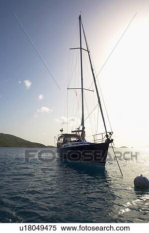 Stock Photography - Sailboat moored. Fotosearch