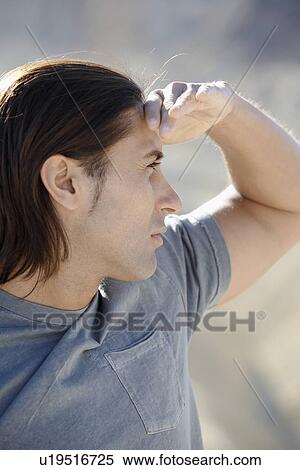 Stock Photography - Man looking at view. Fotosearch
