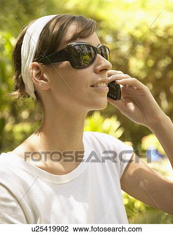 Mid-Adult Woman On Phone View Large Photo Image Stock Image - Mid-Adult Woman On Phone. Fotosearch