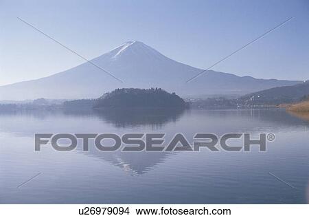 Lake Kawaguchi And Mt. Fuji View Large Photo Image Picture - Lake Kawaguchi And Mt. Fuji. Fotosearch