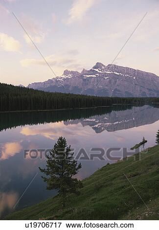 Lake Minnewanka Canada View Large Photo Image Stock Photo - Lake Minnewanka Canada. Fotosearch
