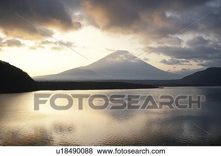 Mt. Fuji And Lake Motosu View Large Photo Image Stock Photo - Mt. Fuji And Lake Motosu. Fotosearch