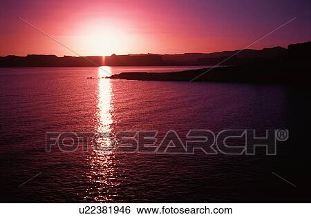 Sunset At Sea View Large Photo Image Stock Photograph - Sunset At Sea. Fotosearch