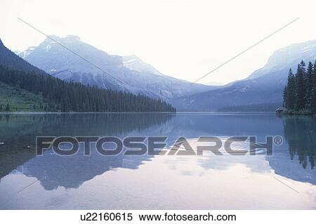 Stock Photography - The Canadian Rockies And Emerald Lake. Fotosearch