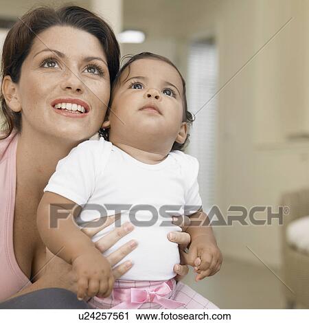Mother with baby girl (1-2) View Large Photo Image Stock Image - Mother with baby girl (1-2). Fotosearch