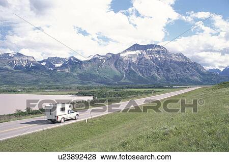 The Canadian Rockies And The Road View Large Photo Image Stock Photo - The Canadian Rockies And The Road. Fotosearch