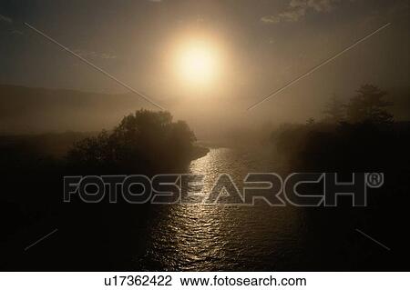 Misty Lake In Sunshine View Large Photo Image Stock Image - Misty Lake In Sunshine. Fotosearch