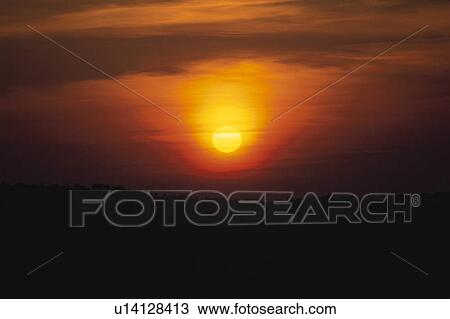 Setting Sun View Large Photo Image Stock Image - Setting Sun. Fotosearch