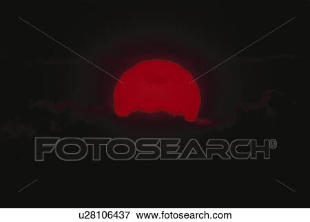 Setting Sun View Large Photo Image Stock Photo - Setting Sun. Fotosearch