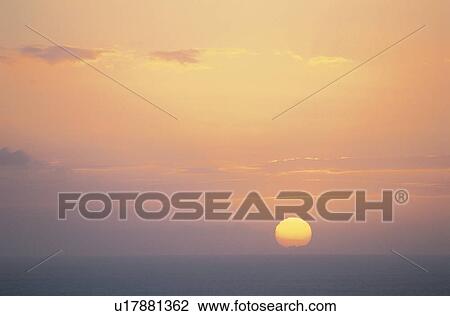 The Setting Sun And The Horizon View Large Photo Image Stock Image - The Setting Sun And The Horizon. Fotosearch