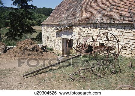 A Stone-Made Hut And A Cart View Large Photo Image Stock Photograph - A Stone-Made Hut And A Cart. Fotosearch