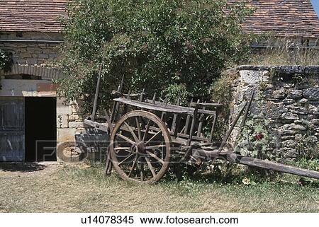 A Stone-Made Hut And A Cart View Large Photo Image Stock Photography - A Stone-Made Hut And A Cart. Fotosearch