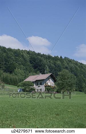 Farmhouse View Large Photo Image Stock Image - Farmhouse. Fotosearch