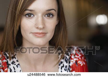 Young woman (portrait) View Large Photo Image Stock Photograph - Young woman (portrait). Fotosearch