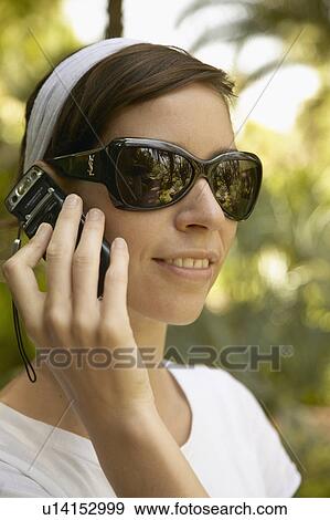 Mid-Adult Woman On Phone View Large Photo Image Stock Photo - Mid-Adult Woman On Phone. Fotosearch