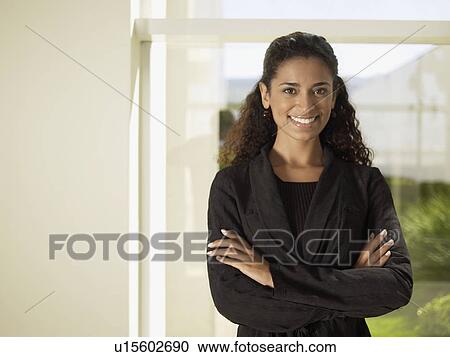 Businesswoman smiling (portrait) View Large Photo Image Stock Image - Businesswoman smiling (portrait). Fotosearch