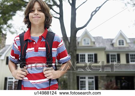 Picture - Portrait of schoolboy (12-13), Chatham, New Jersey, USA. Fotosearch