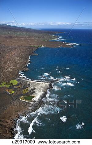 Aerial of Maui, Hawaii beach and Pacific ocean View Large Photo Image Stock Photo - Aerial of Maui, Hawaii beach and Pacific ocean. Fotosearch
