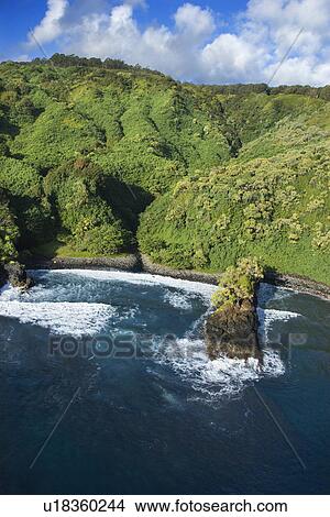Aerial of Maui, Hawaii coastline View Large Photo Image Picture - Aerial of Maui, Hawaii coastline. Fotosearch