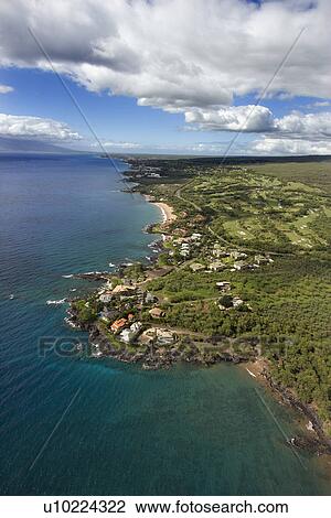 Aerial of Maui, Hawaii coastline View Large Photo Image Stock Image - Aerial of Maui, Hawaii coastline. Fotosearch