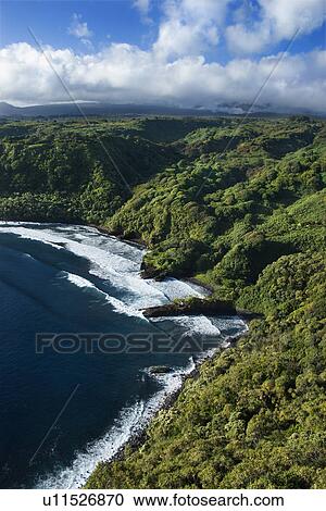 Aerial of Maui, Hawaii coastline. View Large Photo Image Stock Image - Aerial of Maui, Hawaii coastline.. Fotosearch