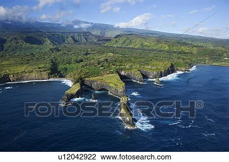 Aerial of Maui, Hawaii shoreline. View Large Photo Image Stock Image - Aerial of Maui, Hawaii shoreline.. Fotosearch