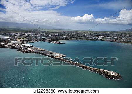 Aerial view of Maui, Hawaii coastline. View Large Photo Image Stock Image - Aerial view of Maui, Hawaii coastline.. Fotosearch