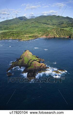 Pacific ocean off the coast of Maui, Hawaii with mountains View Large Photo Image Picture - Pacific ocean off the coast of Maui, Hawaii with mountains . Fotosearch