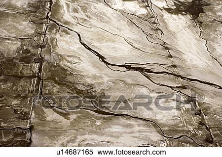Stock Photography - Aerial of abstract landscape in Owens Valley, California. Fotosearch