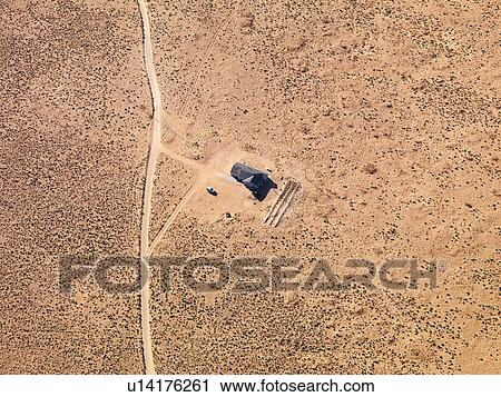 Aerial of house in remote area of Arizona desert View Large Photo Image Stock Image - Aerial of house in remote area of Arizona desert. Fotosearch