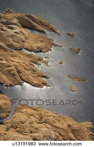 Aerial of Lake Powell in Glen Canyon Recreation Area of Utah, USA. View Large Photo Image Stock Image - Aerial of Lake Powell in Glen Canyon Recreation Area of Utah, USA.. Fotosearch