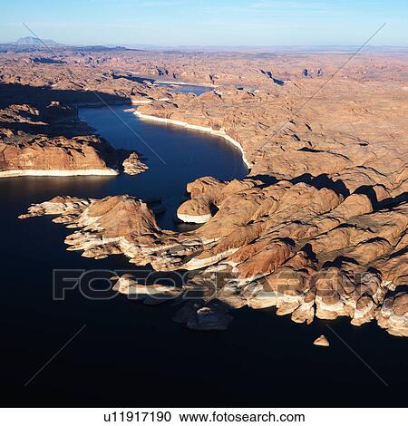 Aerial view of Lake Powell and Glen Canyon. View Large Photo Image Stock Image - Aerial view of Lake Powell and Glen Canyon.. Fotosearch