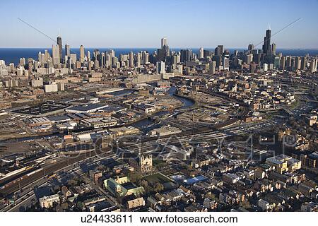 Aerial view of Chicago, Illinois View Large Photo Image Stock Image - Aerial view of Chicago, Illinois. Fotosearch