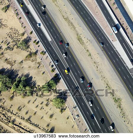 Aerial of Arizona highway with automobiles View Large Photo Image Stock Image - Aerial of Arizona highway with automobiles. Fotosearch