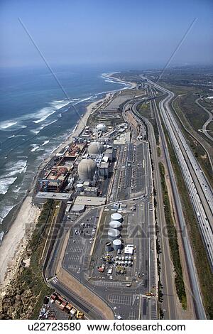Aerial of nuclear power plant on California coast, USA. View Large Photo Image Stock Image - Aerial of nuclear power plant on California coast, USA.. Fotosearch
