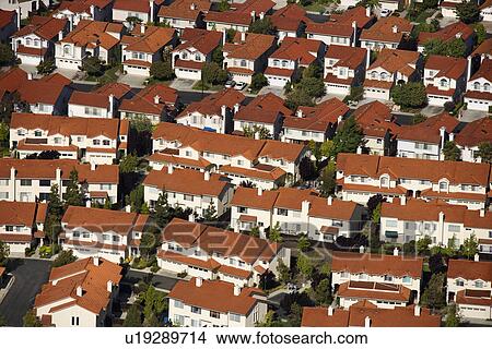 Aerial of suburban community, USA View Large Photo Image Picture - Aerial of suburban community, USA. Fotosearch