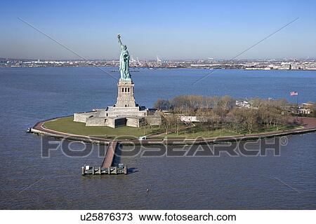 Aerial view of and Statue of Liberty View Large Photo Image Stock Image - Aerial view of and Statue of Liberty. Fotosearch
