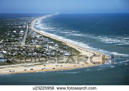 Aerial view of beachfront property and Vilano Beach at Saint Johns, Florida View Large Photo Image Stock Photo - Aerial view of beachfront property and Vilano Beach at Saint Johns, Florida. Fotosearch